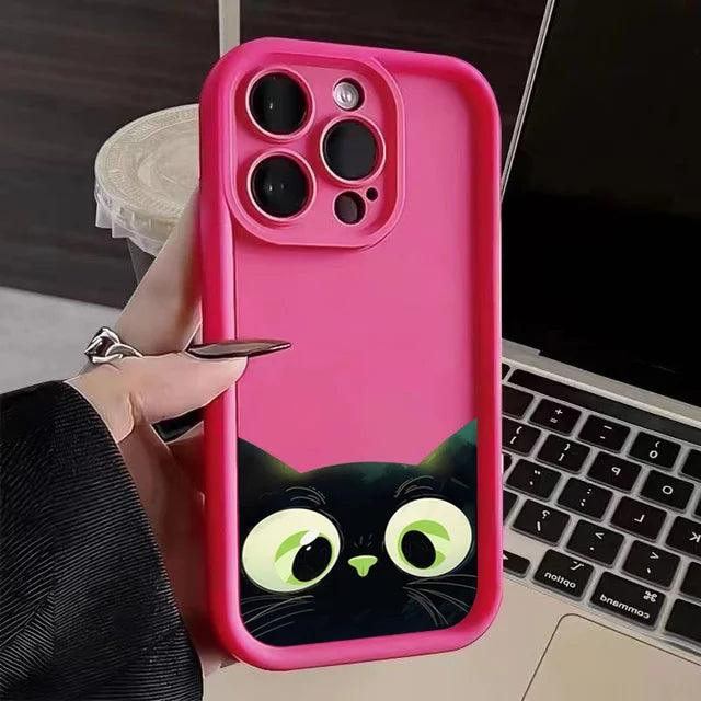 Purrfect Protector – Cartoon Cat iPhone Case - Pretty Little Wish.com